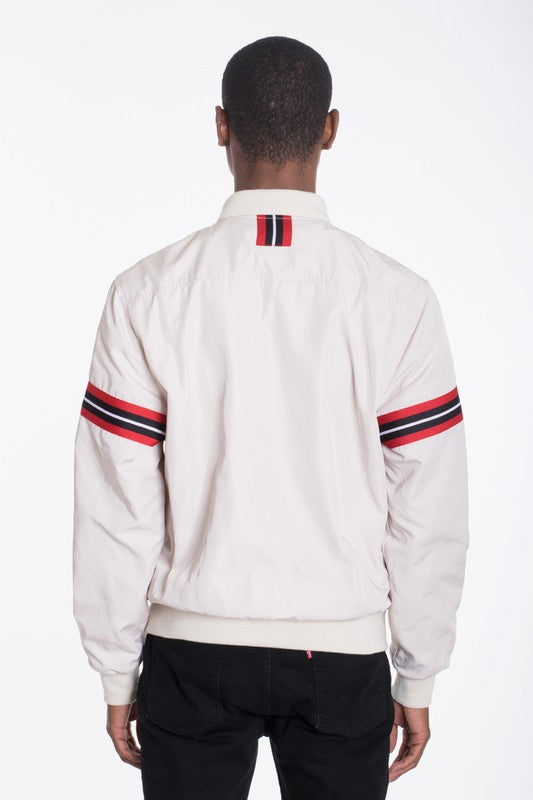 Asher Woven Taped Bomber Jacket