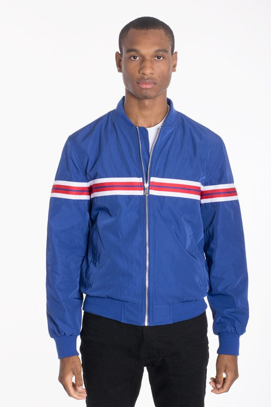 Asher Woven Taped Bomber Jacket