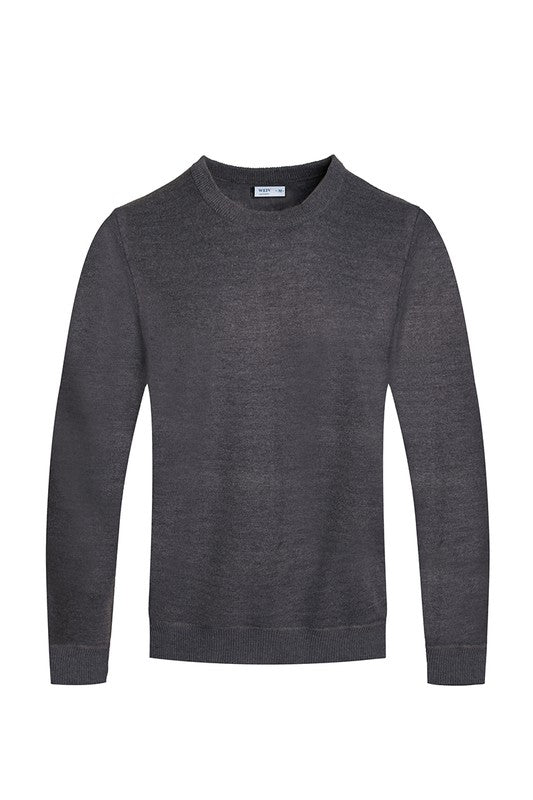 Isaiah Solid Color Round Neck Sweater