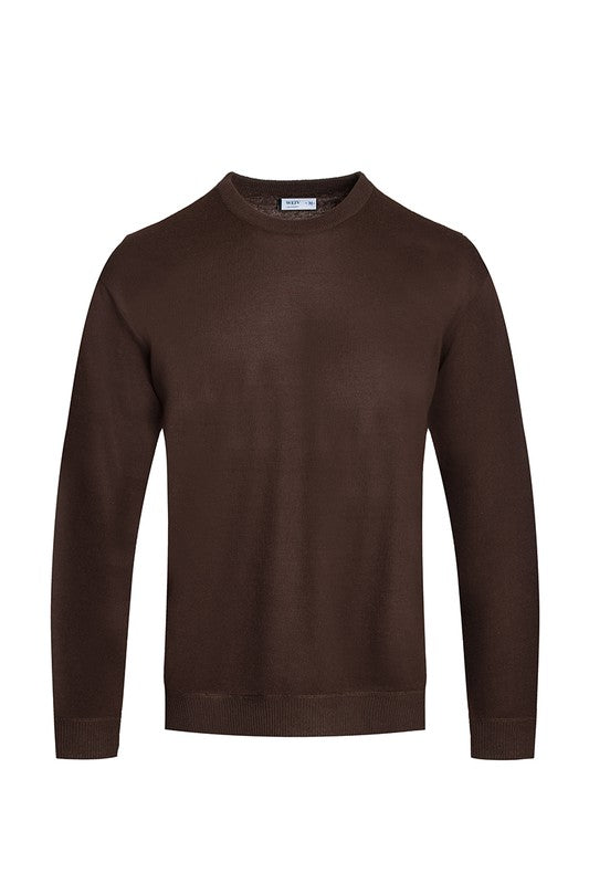 Isaiah Solid Color Round Neck Sweater