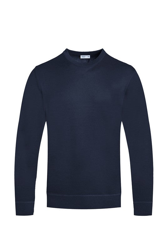 Isaiah Solid Color Round Neck Sweater