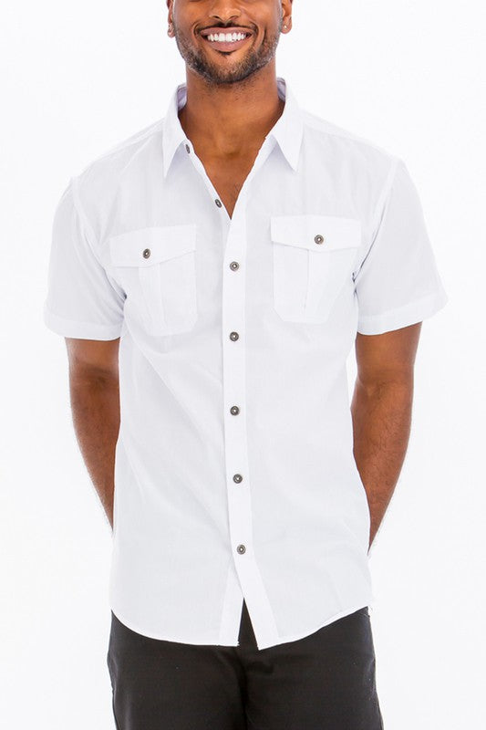 Josiah Two Chest Pocket Short Sleeve Shirt