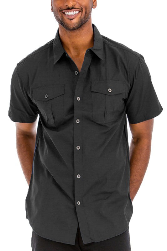 Josiah Two Chest Pocket Short Sleeve Shirt