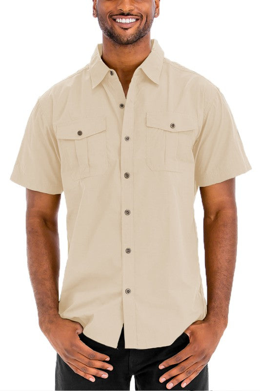 Josiah Two Chest Pocket Short Sleeve Shirt