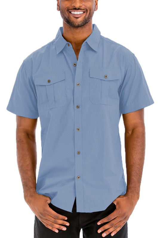 Josiah Two Chest Pocket Short Sleeve Shirt