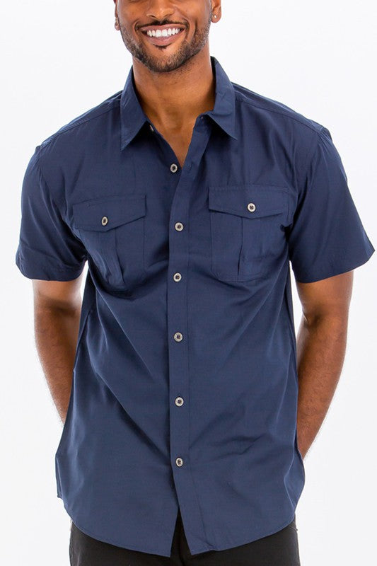 Josiah Two Chest Pocket Short Sleeve Shirt