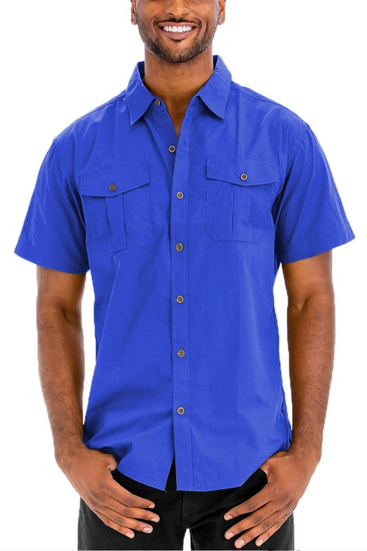 Josiah Two Chest Pocket Short Sleeve Shirt