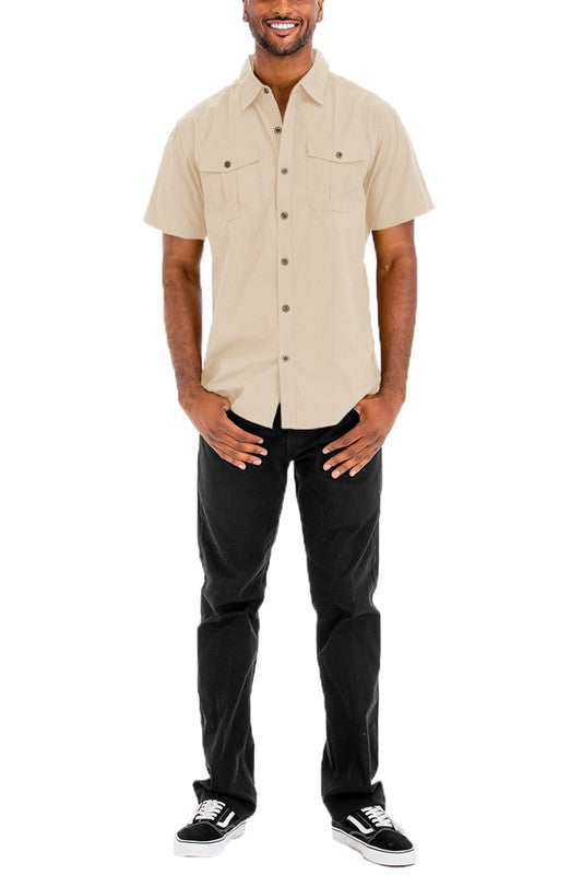 Josiah Two Chest Pocket Short Sleeve Shirt