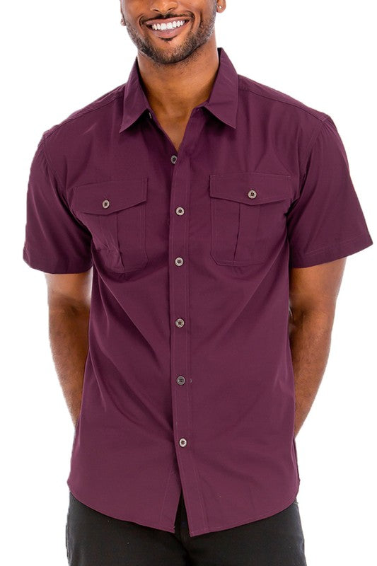 Josiah Two Chest Pocket Short Sleeve Shirt