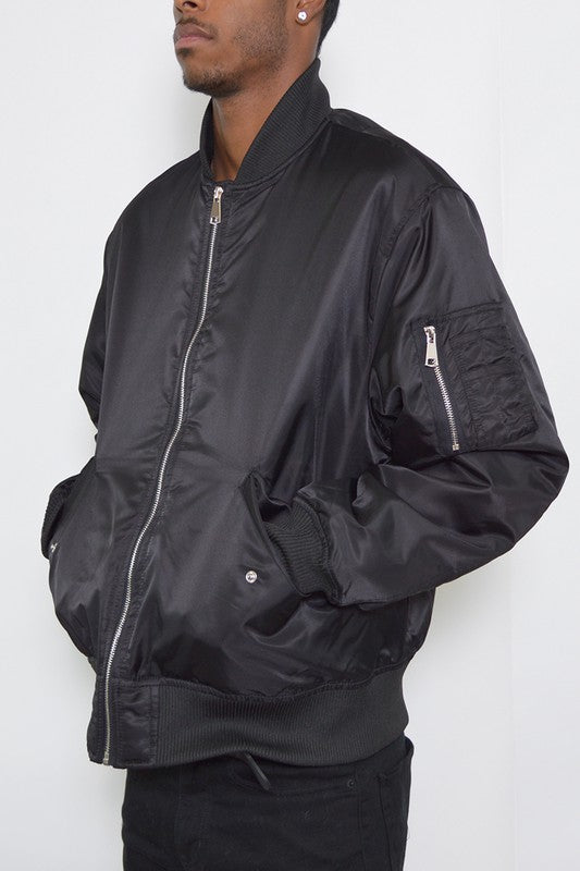 Carter Solid Padded Bomber Jacket