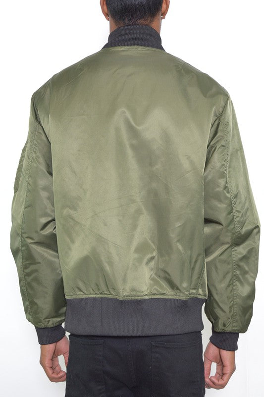 Carter Solid Padded Bomber Jacket