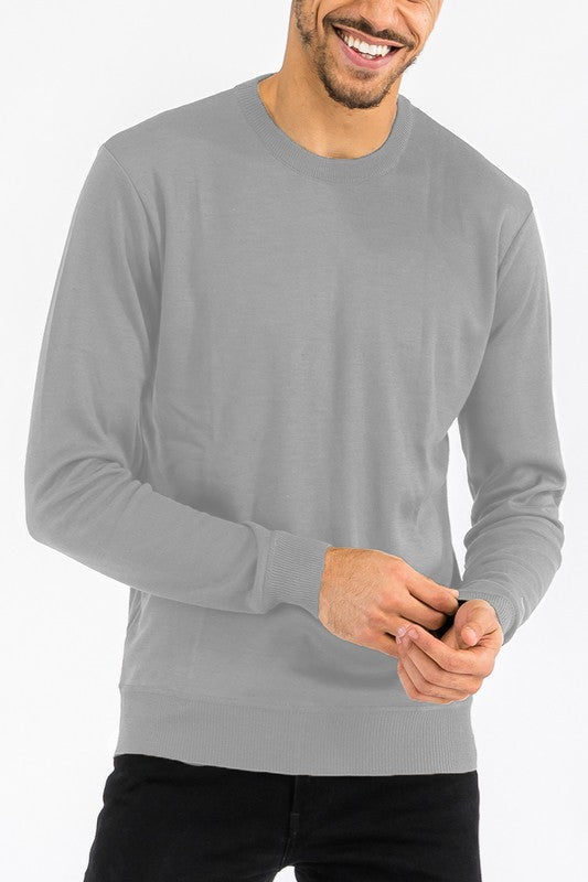 Isaiah Solid Color Round Neck Sweater