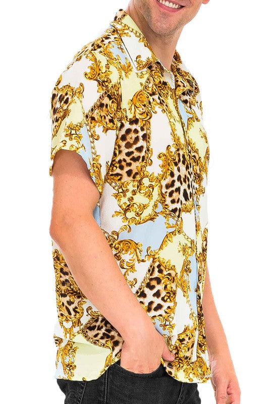 Samuel Leopard Cheetah Button Down Shirt