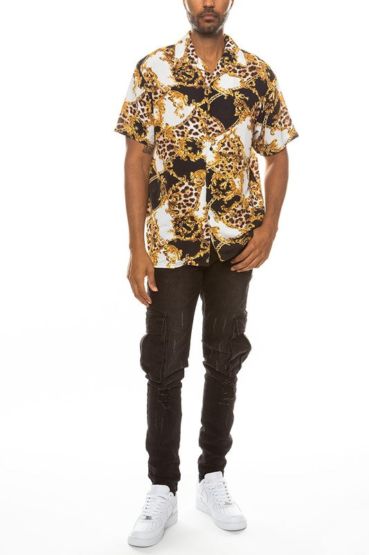 Samuel Leopard Cheetah Button Down Shirt