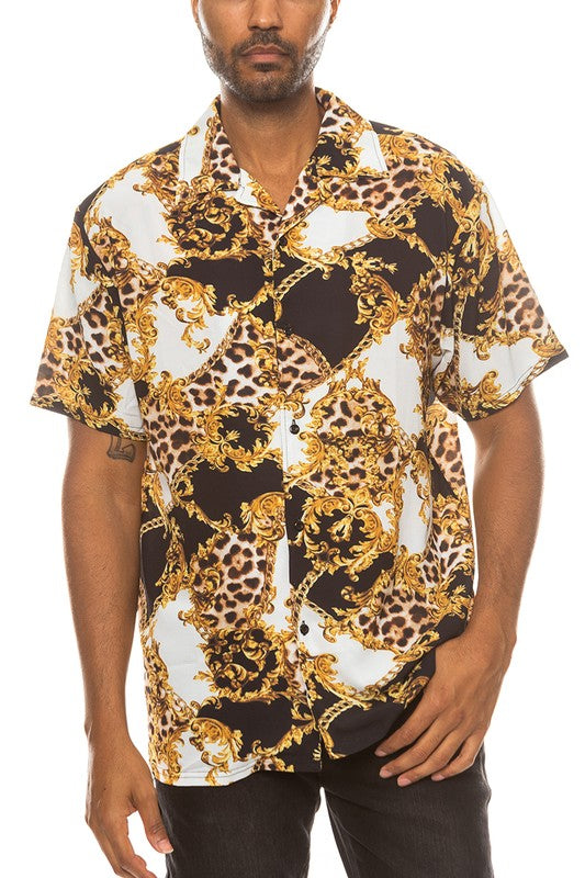 Samuel Leopard Cheetah Button Down Shirt