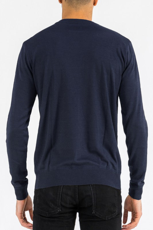 Isaiah Solid Color Round Neck Sweater