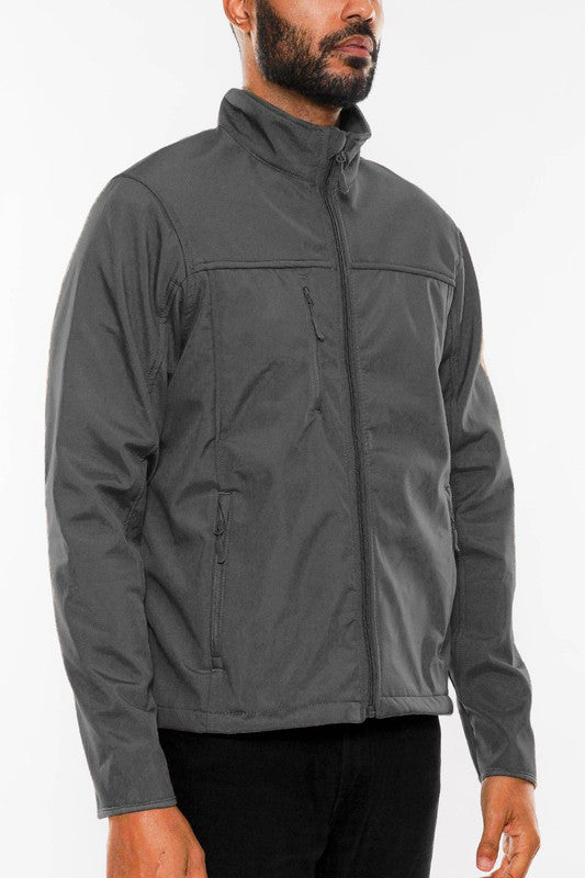 Jayden Solid Soft Shell Storm Tech Jacket