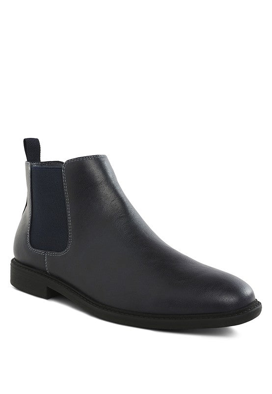 Fraser Men's Faux Leather Chelsea Boots