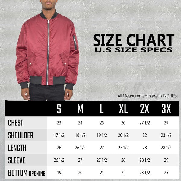 Carter Solid Padded Bomber Jacket