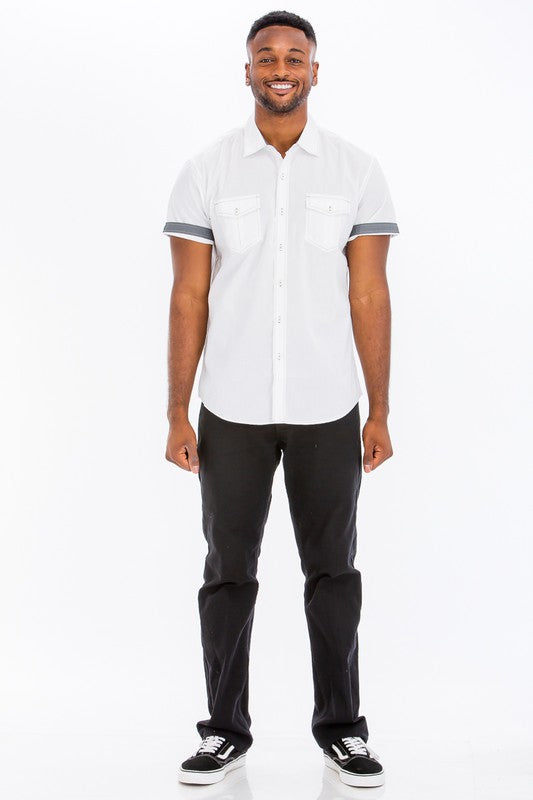 Kai Casual Short Sleeve Solid Shirt