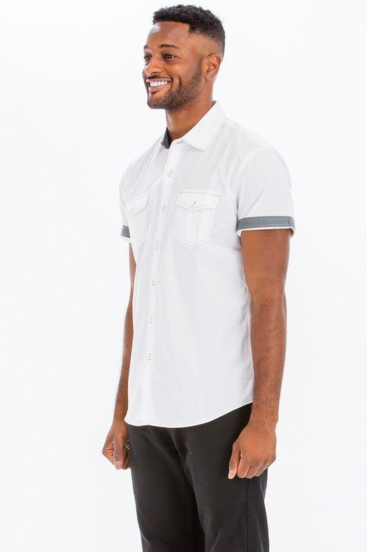 Kai Casual Short Sleeve Solid Shirt