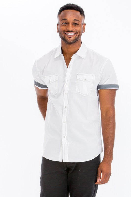 Kai Casual Short Sleeve Solid Shirt